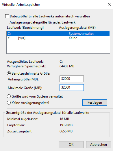 Pagefile sys Größe ändern und optimieren 05 Sandro Villinger von Windows Tweaks